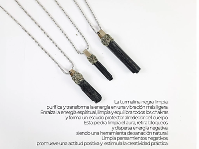 DIJE ALPACA TURMALINA CON PIRITA