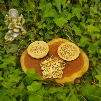 PORTA SAHUMERIO CERAMICA SELLO RUSTICO