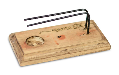 QUEMADOR DE PALO SANTO MADERA Y HIERRO NAMASTE 19X10CM