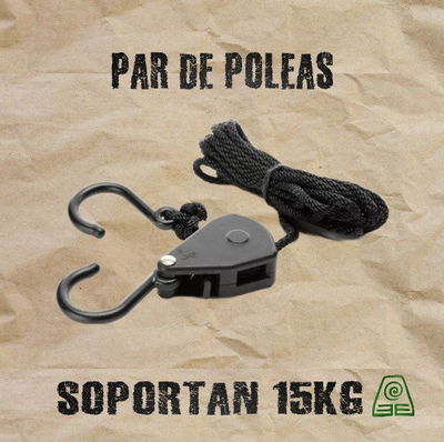 Poleas soportan 15kg plasticas