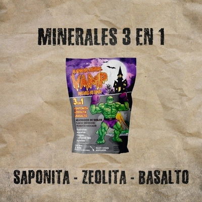 Minerales 3 en 1 (Zeolita Saponita y Basalto) 1kg Vamp