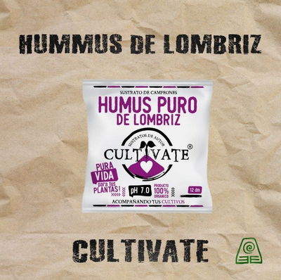 Humus de lombriz 12Lts Cultivate