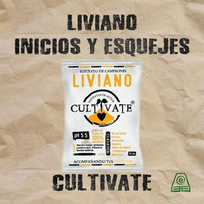 Sustrato Liviano (germinacion y esquejes) 25Lts Cultivate