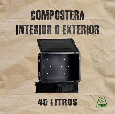 Compostera Interior Exterior 40L doble modulo + Activador