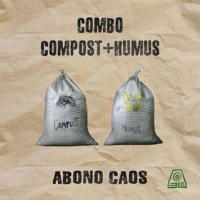 COMBO Compost 30L + Humus 30L Abono Caos