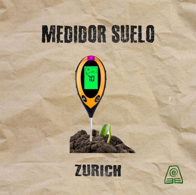 Medidor Suelo Zurich pH temperatura 4 en 1