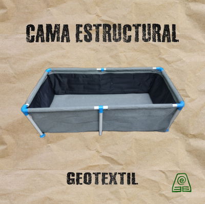 Maceta Geotextil c/estructura 340L - 170x50x40