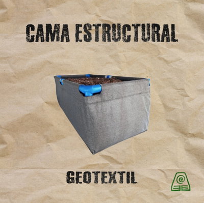 Maceta Geotextil c/estructura 340L - 170x50x40