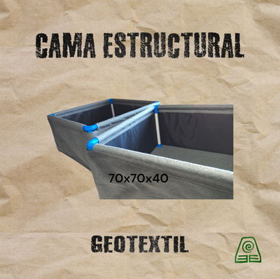 Maceta Geotextil c/estructura 196L - 70x70x40