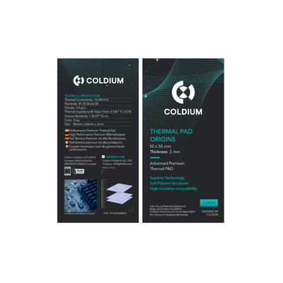 PAD TÉRMICO COLDIUM ORIGINS 50X50X2.0MM