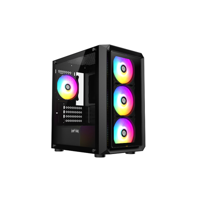 GABINETE RAPTOR INFINITY GLASS TG X2 MID-TOWER RGB FAN X4