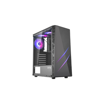 GABINETE RAPTOR BLAZE FORCE V2 TG MID-TOWER RGB FAN X3 W/BUTTON CONTROL