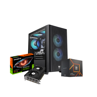 PC GAMER AMD RYZEN 8700F 16GB 2048 M.2 SSD + RTX 4060 8GB 