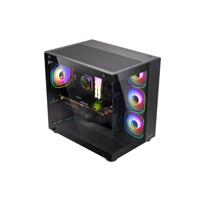 GABINETE SENTEY A30 BLACK VIDRIO TEMPLADO LATERAL Y FRONTAL 4 FAN ARGB C/ RMTO  l PROMO