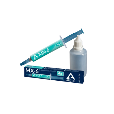 KIT PASTA TÉRMICA ARCTIC MX-6 + ALCOHOL ISOPROPÍLICO 30CC GOTERO