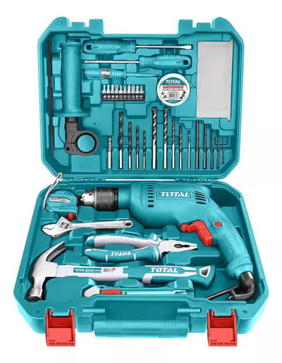 KIT TALADRO 680W 115 PIEZAS CON MALETIN 