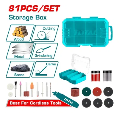 Set de 81 Accesorios para Minitorno INDUSTRIAL TOTAL TAKMG8081