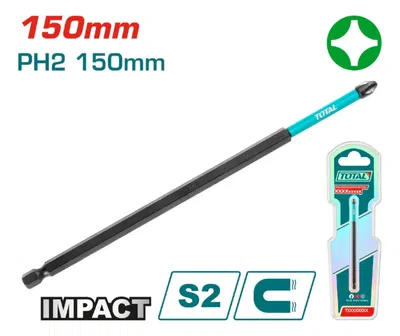 Punta PH2 (150mm) para Atornillador de Impacto INDUSTRIAL TOTAL TACIM71PH2150
