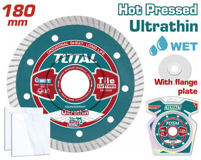 Disco Diamantado Ultrafino 180x22.2mm INDUSTRIAL TOTAL TAC2131801HT