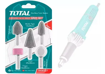 Set de 5 Piedras para Amoladora Recta TOTAL TAKB0502