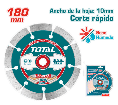 Disco Diamantado Segmentado 180x22.2mm TOTAL TAC2111803