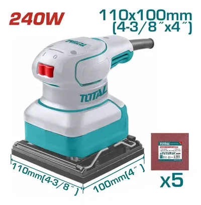 Lijadora Orbital de Palma 240W INDUSTRIAL TOTAL TF2241108-4