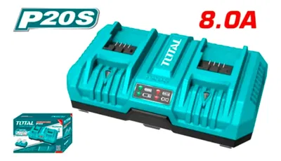 Cargador de Bateria Doble 20V 8.0 Ah INDUSTRIAL TOTAL TFCLI2082-4