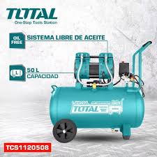 Compresor 50L 1.6 HP Mando Directo (Sin Aceite) INDUSTRIAL TOTAL TCS1120508-4