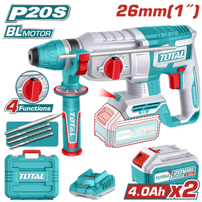 Rotomartillo SDS PLUS 20V BL 26mm INDUSTRIAL TOTAL 