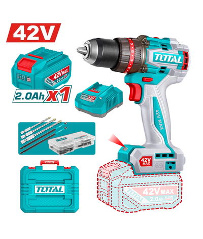 Taladro Percutor 42V BL 2000rpm 69Nm INDUSTRIAL TOTAL 