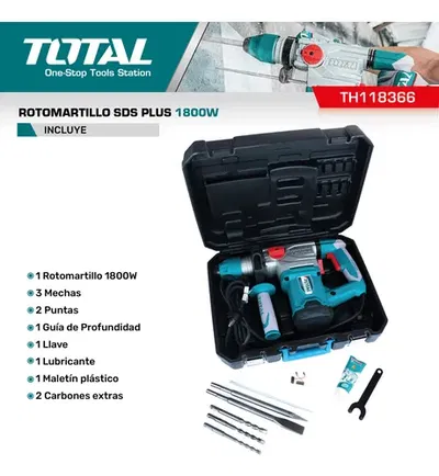 Rotomartillo&nbsp;SDS&nbsp;PLUS&nbsp;1800W&nbsp;INDUSTRIAL&nbsp;TOTAL&nbsp;TH118366-4