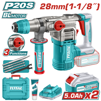 Rotomartillo SDS PLUS 20V BL 28mm INDUSTRIAL TOTAL