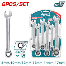 Set Llaves Combinadas Crique 6 Pcs INDUSTRIAL TOTAL THT102RK566
