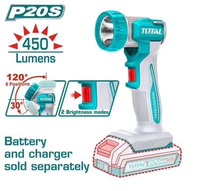 Lampara&nbsp;de&nbsp;Trabajo&nbsp;20V&nbsp;450 Lumens&nbsp;INDUSTRIAL TOTAL&nbsp;TWLI2058