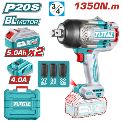 Llave&nbsp;de&nbsp;Impacto&nbsp;20V BL 1350Nm&nbsp;INDUSTRIAL&nbsp;TOTAL
