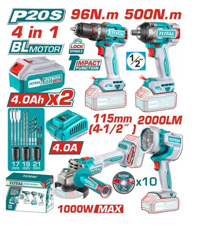 TOTAL COMBO INALAMBRICO 4PCS