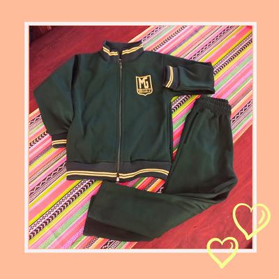 Nuevo Conjunto verde de acetato frizado