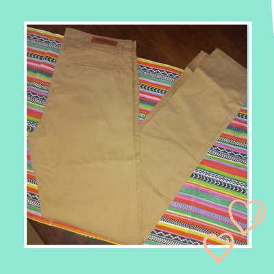 Pantalon beige corte chino (Juvenil-Adulto) gabardina gruesa