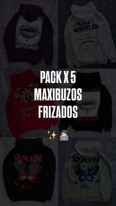 PACK X 5 MAXIBUZOS FRIZADOS