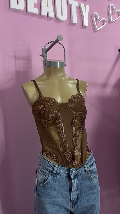 CORSET IMPORTADO CHOCOLATE