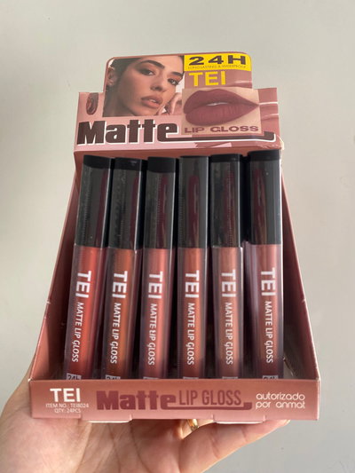 Labial Matte Lip gloss Tei Cosmetic 