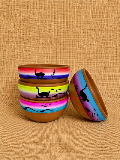 Cazuela marron pintada 2 colores 