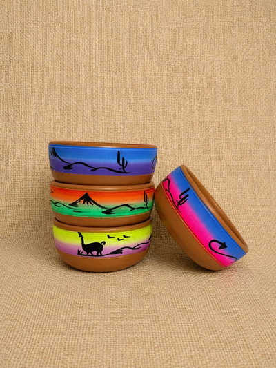 Cazuela marron tachito (pintada 2 colores) 