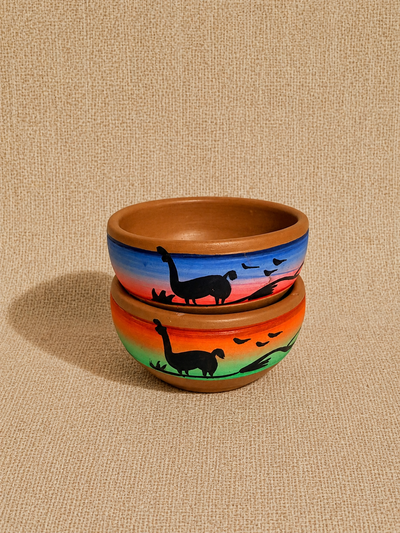 Salsero marron pintado a 2 colores 