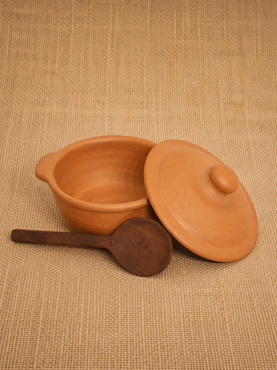 Olla de barro clasica 2 litros (cuchara de algarrobo de regalo)
