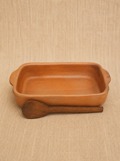 Fuente mediana sin tapa (cuchara de algarrobo de regalo)