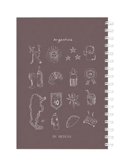Cuaderno A4 Argentina Icons Anillado Tapa Dura