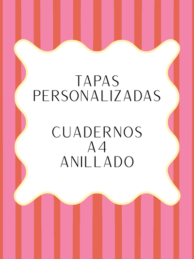 Cuaderno A4 TAPAS PERSONALIZADAS Anillado Tapa Dura