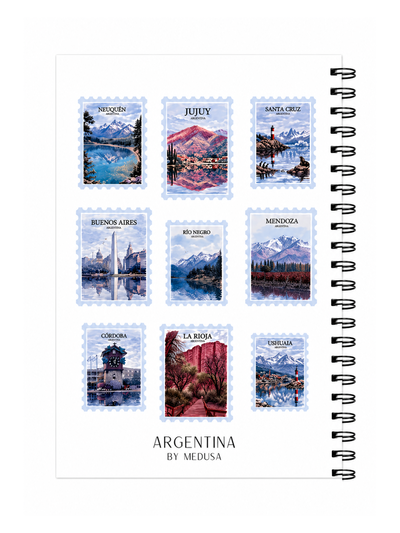 Cuaderno A4 Estampitas Anillado Tapa Dura