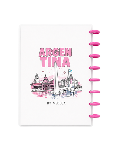 Cuaderno A5 Buenos Aires Pink Sistema de Discos